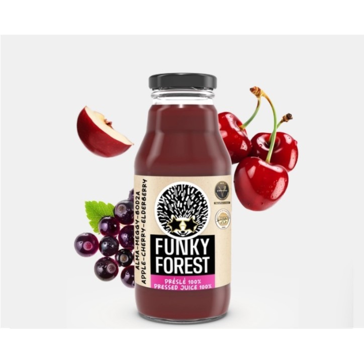 Funky Forest® 100%-os préslé, alma-meggy-bodza 330 ml